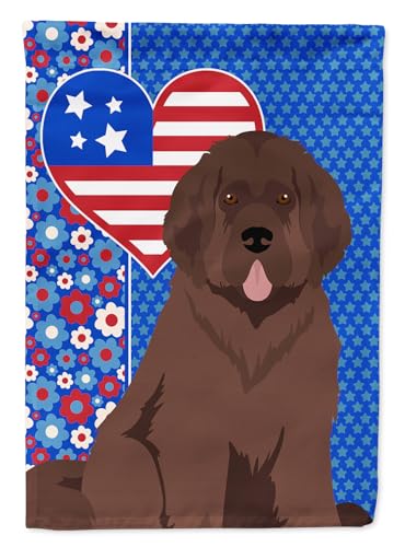 Caroline's Treasures WDK5251CHF Brown Newfoundland USA American House Flag Larg…