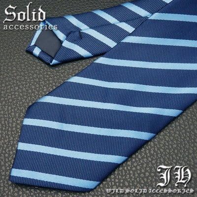 Amazon ソリッド ネクタイ メンズ 幅 7cm ネイビー 紺 ライトブルー 水色 ストライプ ライン ナロータイ ビジネス カジュアル レジメンタルストライプ Ne169 ネクタイ 通販