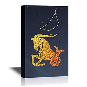 Constellation Canvas Wall Art - Aries - Gallery Wrap Modern Home Art | Ready to Hang - 12x18 inches