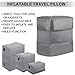 NIUMI Inflatable Travel Foot Rest Pillow | Kids Airplane Bed | 2-Pack Available | Adjustable Height Leg Pillow | Make a Flat Bed for Baby Kids, Toddlers | Great for Airplane, Train, car (Grey-1 Pack)