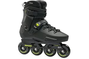Rollerblade Twister XT Men's Adult Fitness Inline Skate, Black/Lime, Urban Performance Inline Skates