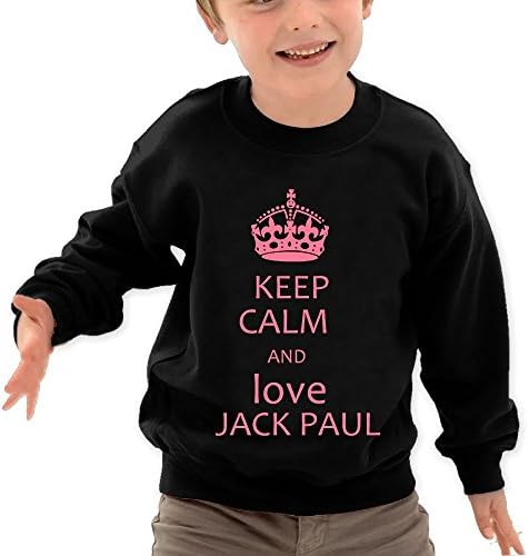 Keep Calm And Love Jack Paul Kid's Long Sleeve Crewneck Sweater For Boys Girls