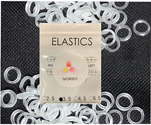 IVORIE Dental Teeth Gap Orthodontic Bands Clear Elastic 100/Pk (3/16
