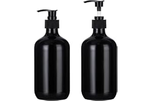 Yebeauty Pump Bottle Dispenser, 17oz 500ml Empty Plastic Shampoo Conditioner Dispenser, Refillable Shower Soap Dispenser Pump