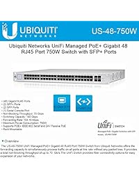Ubiquiti us 48   750 W Unifi switch48 Puerto 750 W