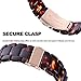 V-MORO Tortoise Strap Compatible with Galaxy Watch 42mm (Active 40mm) Bands Women 20mm Light Resin Bracelet with Stainless Steel Rose Gold Buckle for Samsung Galaxy Watch 42mm/Galaxy Watch Active 40mm
