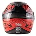 Typhoon Youth Kids Full Face Helmet with Shield & Gloves Combo Motorcycle Street Dirt Bike - Red (Medium)