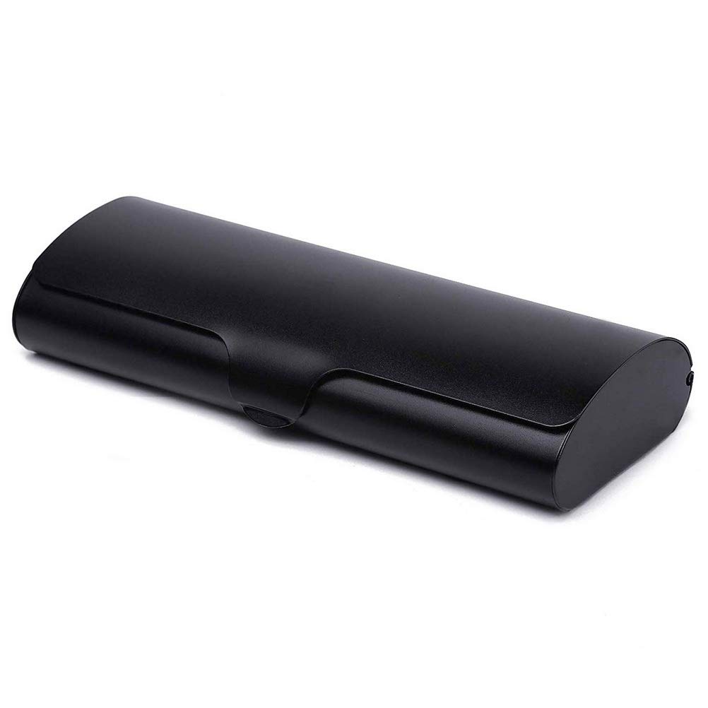 kuou Slim Aluminium Glasses Case, Lightweight Eyeglasses Case Spectacles Protection Case with Aluminium Outer Shell and Snap Lock for Women Men