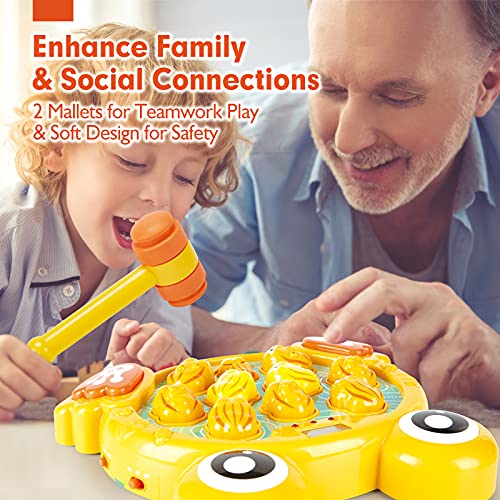 Toys for 3 Year Old Boy Interactive Whack a Frog Game Toys for 3+ 4 5