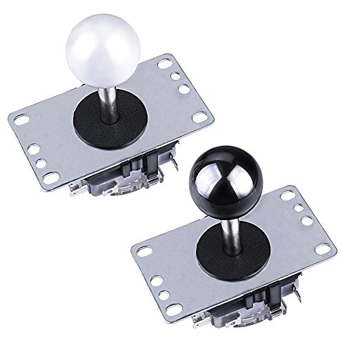 Quimat 2 Player Arcade Joystick and Buttons DIY Kit with Zero Delay USB Encoder Board,Joysticks and Push Button for Mame Jamma & Other Fighting Games,Compatible with Windows and Raspberry Pi