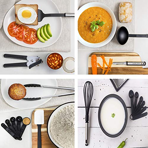 Kitchen Utensil Set 24 Nylon Cooking Utensils with Stainless Steel