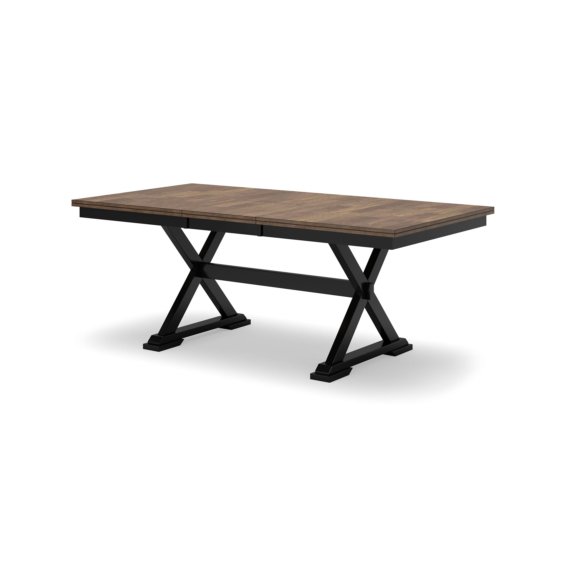 Photo 1 of ***FACTORY SEALED******TRUCK/TRAILER PICKUP ONLY***
Signature Design by Ashley Wildenauer Dining Extension Table, Self-Storing Butterfly Leaf, Seats 8, Hardwood Solids, 40" W x 78" D x 30.13" H, Black & Dark Brown