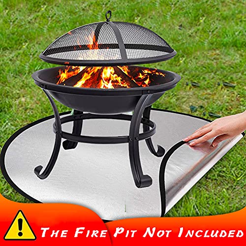 ROMCH Fire Pit Mat, Fireproof Mat for Under Fire Pit, Washable Firepit