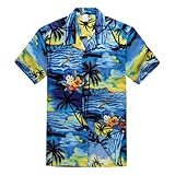 Palm Wave Men's Hawaiian Shirt Aloha Shirt