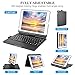 iPad Keyboard Case for iPad 2018 (6th Gen), iPad 2017 (5th Gen), iPad Pro 9.7, iPad Air 2 and 1, 360 Rotatable, Wireless, BT, Backlit 7 Color-iPad Case with Keyboard and Pencil Holder(9.7, Black)