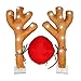 Goetland 88025 LED Lighted Christmas Reindeer Antler Costume Kit Car Decorations with Jingle Bells Christmas Accessories
