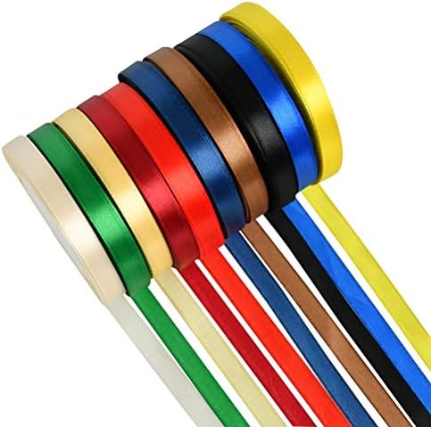 Timesetl ラッピング リボン 超歓迎された クリスマス サテン 10色 幅10mm 巻き リボンレイ 結婚式 お祝い ギフト 約22m プレゼント