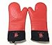 Extra Large Red/Black Heat Resistant Silicone Oven Mitts