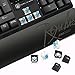 Dollermy Mechanical Gaming Keyboard with104 Keys, Blue Switches Rainbow LED Illuminated Backlit Anti-ghosting Keys,Detachable Palm and Wrist Rest Holder
