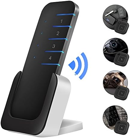 Wireless Key Finder, Orbit Key Phone Finders Item Locator, Tag RF Remote Control with 4 Cube Receivers for Wallet Purse Cell Phone (KF4)