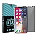 LYOU Privacy Screen Protector Compatible for iPhone X 4D Curved Full Coverage Anti-Spy Tempered Glass Film Compatible for iPhone X