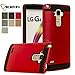 LG G Stylo Case,LG G4 Stylus Case,Aomax Premium Silicone Hybrid Hard Armor Defender Dual Layer Protection Metal Texture Shockproof Protective Cover Case For LG G4 Stylus / G Stylo / LS770 VLS Red