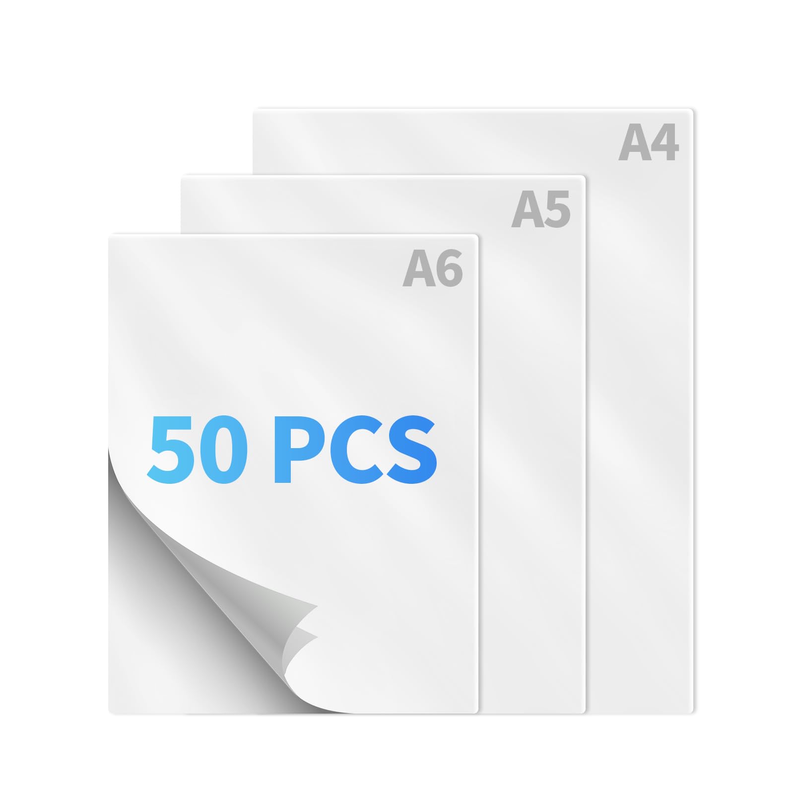 Photo 1 of Crenova Thermal Laminating Pouches, 50pcs Laminating Sheets (5pcs A4+ 20pcs A5+ 25pcs A6), 3 Mil Clear Pouches for laminator