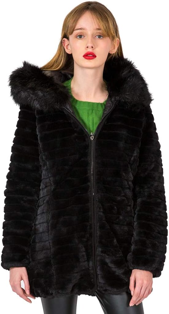 doudoune reversible fourrure femme