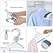 SONGMICS 50 Pack Coat Hangers, Premium Quality Plastic Suits Hangers, Heavy Duty, S-Shaped Opening, Non-Slip Durable, Space Saving, 360º Swivel Hook, 16.3 inch Wide, UCRP41M-50A