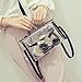 Yocatech Clear Crossbody Messenger Shoulder Bag Purse for Women Adjustable Strap, NFL Stadium Approved
