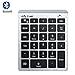 Bluetooth Number Pad, Jelly Comb N019 Ultra Slim Wireless Bluetooth 28-Key Numeric Keypad Data Entry with Multiple Shortcuts for Smartphones Tablet Surface pro and More (Silver)