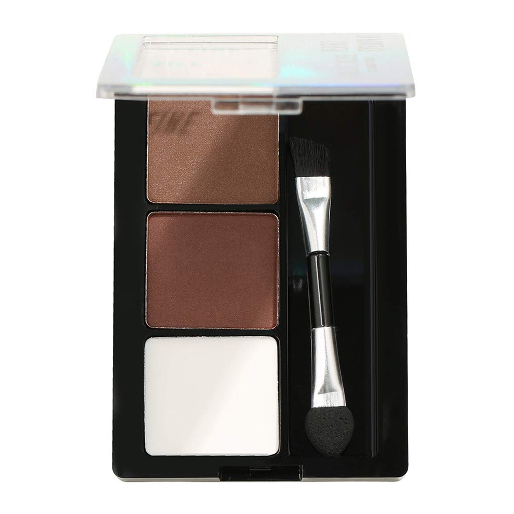 Tri-color Eyebrow Powder Palette, general3 Long-lasting Waterproof Eyebrow Powder With Professional Eyebrow Brush Highlight Powder, Eye Brow Palette Cosmetic Makeup Tool (Multicolor)
