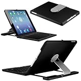 iPad Air Keyboard, CoverBot iPad Air Keyboard Case Station PURPLE Bluetooth Keyboard For iPad Air 1 (iPad 5th Gen) with IOS Commands. Folio Style Cover with 360 Degree Rotating Viewing Stand Feature