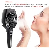 Cxy Portable Misting Fan, Handheld Foldable USB Fan with Rechargeable 2200mAh battery for outdoor activity such as Traveling Hiking climbing or used Indoor table. ?Black?