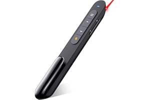 DinoFire for Bluetooth RF 2.4GHz Dual Modes Red Light Wireless Presenter Presentation Powerpoint Clicker Presentation Remote Control Slide Advancer Changer Support Mac Powered by AAA (11)