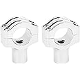 HDBUBALUS 1.25'' Motorcycle Handlebar Riser Handle Bars Clamp Mount Fit For Harley Sportster Road King Dyna Softail (Color: Chrome)
