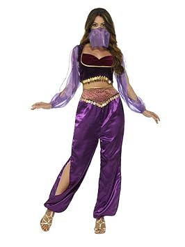 shoperama Arabische Prinzessin Haremsdame Bezaubernde Jeannie 1001 Nacht 3-TLG. Damen Kostüm Araberin Bauchtanz Belly Dance H