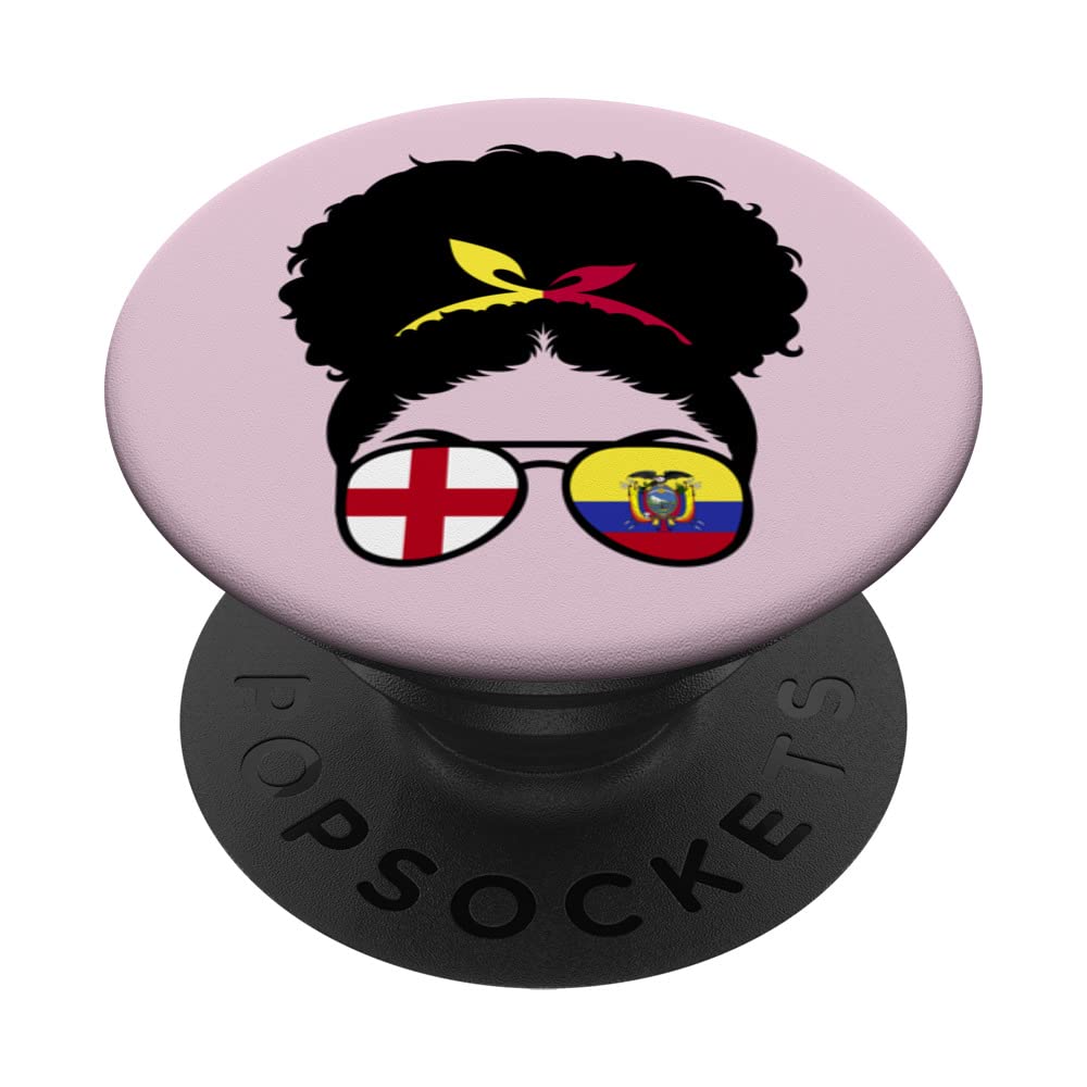England Ecuador Mix Afro Hair Half English half Ecuadorian PopSockets Swappable PopGrip