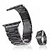 AWSTECH New 42mm Stainless Steel Bracelet Smart Watch Strap Replacement Watchband with Metal Folding Clasp for Apple Watch All Models Black