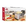 Quest 35140 3 Litre Stainless Steel Deep Fat Fryer / 130-190°C Adjustable Temperature / Lid Cover / Easy Clean Removable…