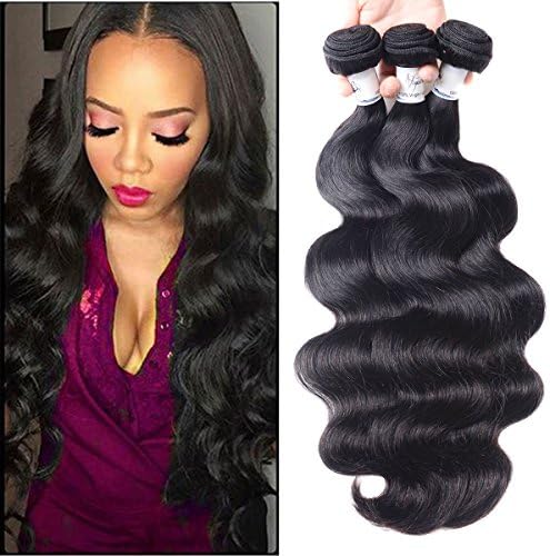 Voguetrend Hair Brazilian Body Wave 4 Bundles Brazilian Hair Virgin Human Hair Body Wave Bundle Deals 100% Human Hair Body Wave Natural Color (18 20 22 24)