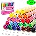 Magicdo 24 Colors Kids Markers with Stamps Bonus, Washable Fine Tip Coloring Marker Pens with Storage Case
