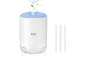 SZO Portable Mini Humidifier, 500ML USB Personal Cool Mist Humidifiers for Bedroom Office Travel Desk, Whisper Quiet 20dB wit
