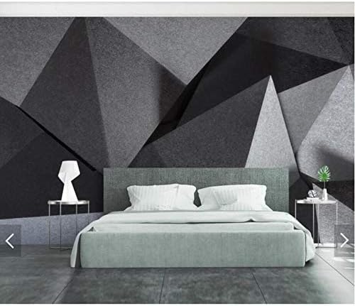 Yzybz 3D Abstract Geometric Wallpaper Mural for Living Room Tv Sofa Backdrop Grey Contact Paper Wall Papers Home Decor-330 * 210cm