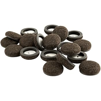 Super Sliders 4338595N Formed Felt Furniture Movers For For Hardwood Floors, 1 Inch, Brown, 20 Piece