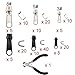 Maosifang Zipper Replacement 141 Pieces Pull Tabs Zip Fixer Zipper Repair Kit with Zipper Install Pliers Tool, Black and Silver