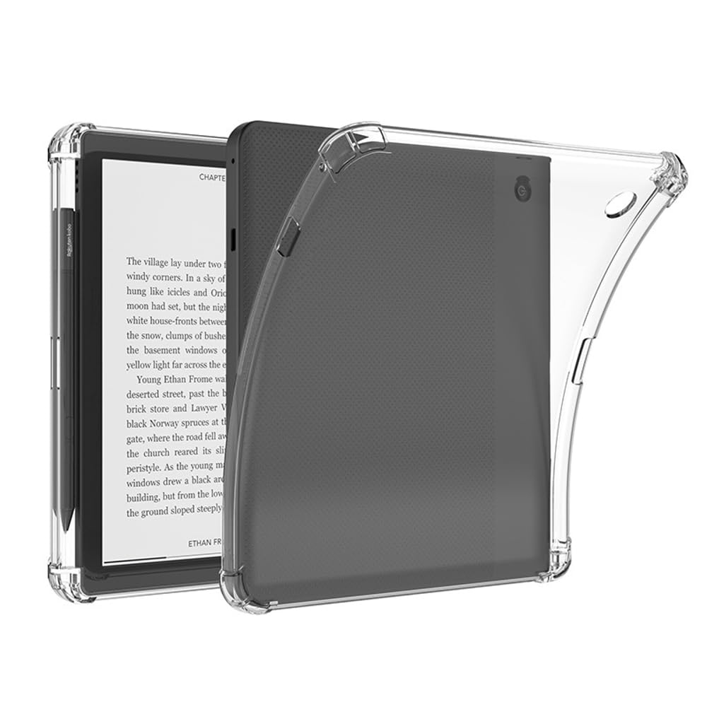 Photo 1 of SZLONKOU Tablet E-Reader Clear Flexible Case for Kobo Sage 8" N777 N778K(2021 Release),Ultra Slim TPU Soft Shell Transparent Cover with Pen Slot for Kobo Sage E-Book (for Kobo Sage 8"(Stylus Holder))