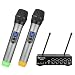 Fifine UHF Dual Channel Wireless Handheld Microphone, Easy-to-use Karaoke Wireless Microphone System-K036 primary