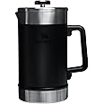 Stanley Classic Stay-Hot French Press Coffee Maker 48 oz | 5 Minute Brew, 4 Hours Hot | Mesh Filter for Coffee Grounds | Insulated Stainless Steel French Press | BPA-Free | Black 2.0