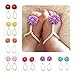 Bestjybt Baby Girl Pearl Chiffon Foot Flower Shoes Barefoot Sandals, Orange